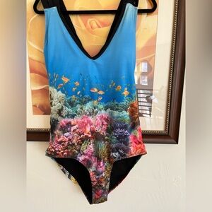 Swimsuits For All Vibrant Ocean Print One Piece